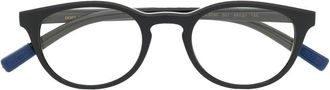 Dolce & Gabbana Eyewear two-tone round-frame glasses - men - Acetate - 50 - Black