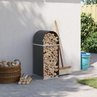 vidaXL Le&ntilde;ero Antracita 40x45x100 Cm Acero Galvanizado Vidaxl