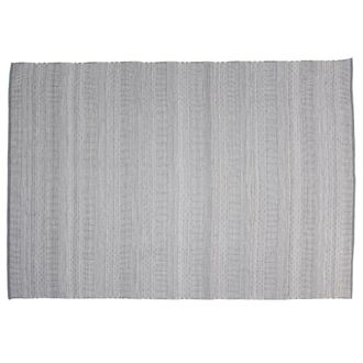 Macabane Alfombra exterior rect 200x290cm poli&eacute;ster reciclado gris/blanco