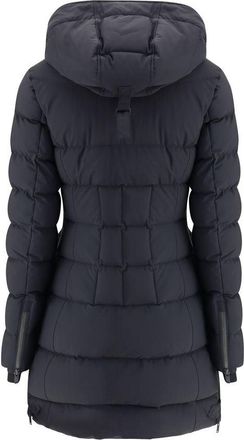 Moose Knuckles Womens Midi Down Jacket Black Clothing