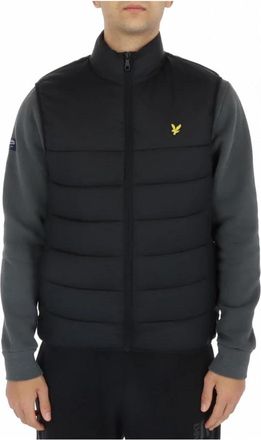 Lyle & Scott Mouwloze Gilet met Rits en Zakken - Heren - Bodywarmers - Zwart - XL - Polyester - Jassen