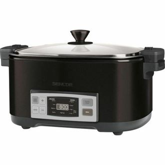 Sencor Spr-5508bk Olla De Cocci&oacute;n Lenta Negra 6 Litros Dise&ntilde;o Elegante