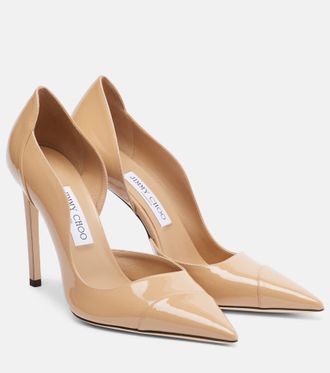 Jimmy Choo London Brigitte 100 patent leather pumps