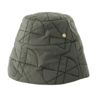 Patou Womens Quilted Synthetic Bucket Hat Green