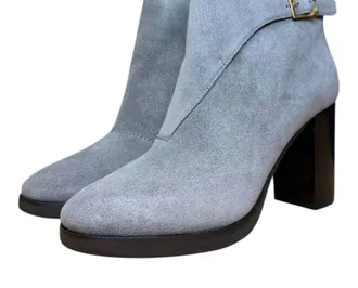 Cole Haan Womens Harrington Grand Riding Bootie In Stormcloud Suede