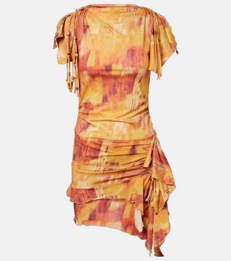 Isabel Marant Abito corto Janick in cotone con stampa