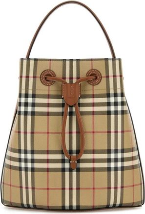 Burberry Borsa a Secchiello in Tela Stampata - - Bags - Donna - Beige - ONE SIZE