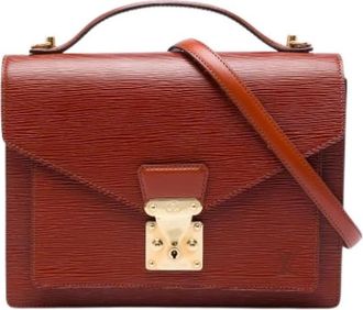 Louis Vuitton Pre-owned Monceau Handtas - Dames - Vintage Handtas - Bruin - ONE Size - Leer - Vintage