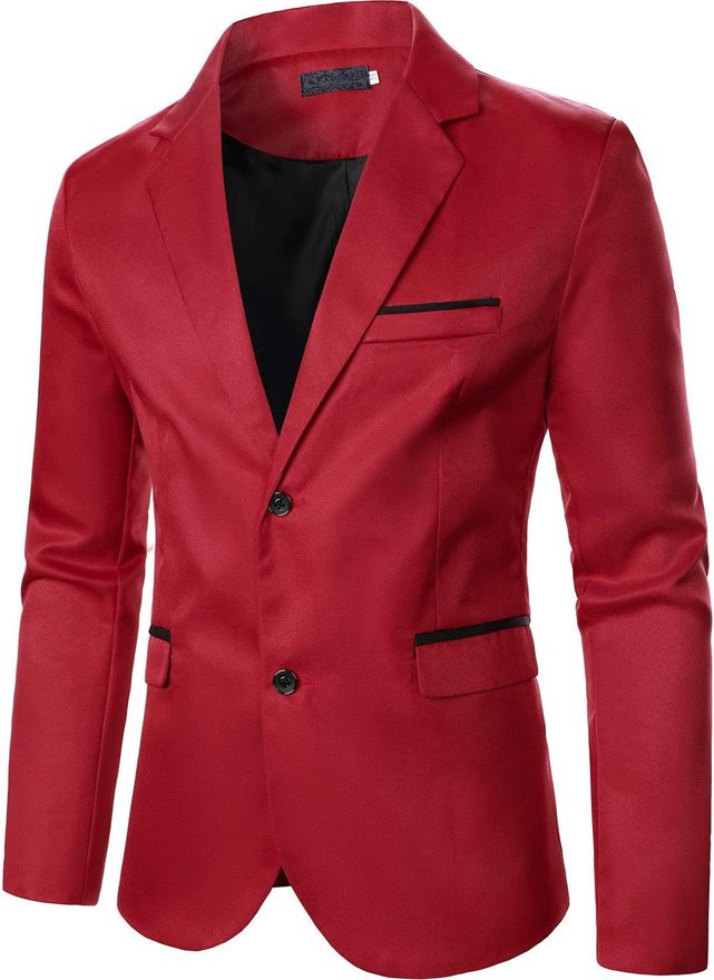 Generisch Anzugjacke Herren EIN Knopf Slim Fit Blazer