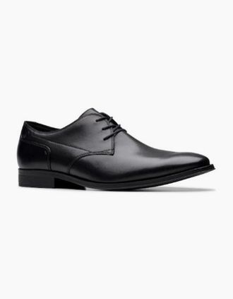 Clarks Mens Clarks Paulton Lace in Black Leather - Size: 12/G standard