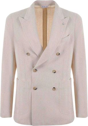 Manuel Ritz Blazer doppiopetto spigato - Toni neutri