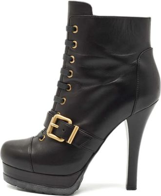 Fendi Stivali stringati con fibbia 125mm - Nero