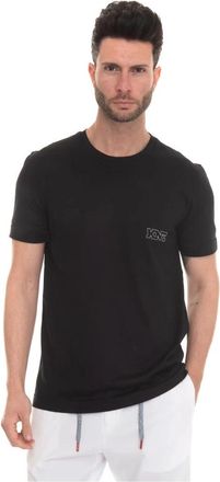 Kiton T-shirt met korte mouwen en ronde hals - Heren - T-shirts - Zwart - L - Katoen - Tops