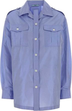 Prada Light Blue Relaxed Solid Shirt