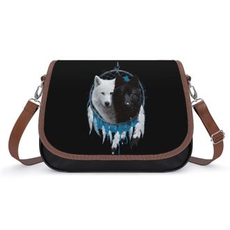 Generic Wolf Dreamcatcher1 Fashion Womens Crossbody Bags Novelty Handbag Shoulder Bag Purse