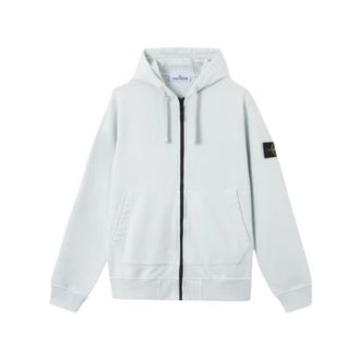 Stone Island Zip-throughs, male, Blue, Size: L Zip Hoodie