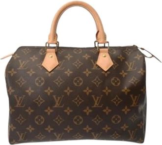 Louis Vuitton Pre-owned Handbags, female, Brown, Size: ONE SIZE Pre-owned Canvas Handbag