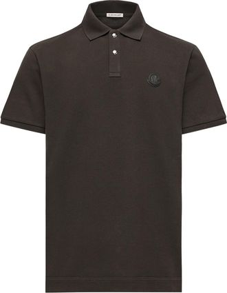 Moncler Moncler Logo Patch Cotton Piquet Polo Shirt, Men, Green, Size: 3xl