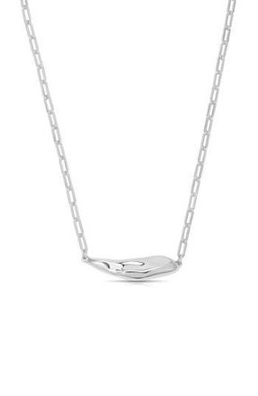 Ettika Metallic Flow Pendant Necklace in Silver at Nordstrom Rack