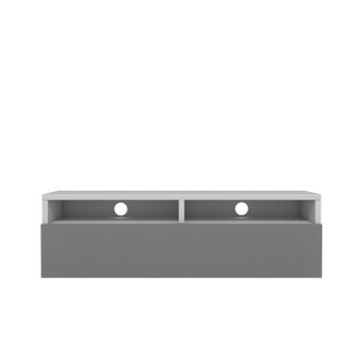 Selsey Selsey Rednaw - Mueble Tv Con Caj&oacute;n - Blanco Mate / Gris Brillo - 100 Cm