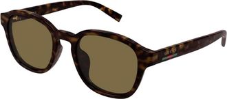 Gucci Round Sunglasses - male - Gucci - Sunglasses - Brown - 53 MM - Accessories