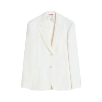 Max Mara Blazers, female, White, Size: S Jacket Max Mara Studio