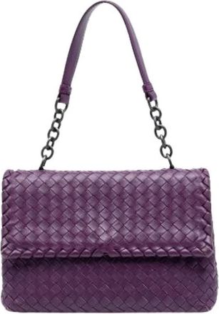 Bottega Veneta Pre-owned Shoulder Bags, female, Purple, Size: ONE SIZE Pre-owned Olimpia Shoulder Bag