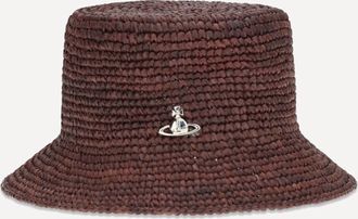 Vivienne Westwood Orb raffia Bucket Hat Female S