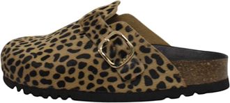 Scholl Dierenprint Su&egrave;de Platte Schoenen - Dames - Slip ons - Veelkleurig - 40 EU - Su&egrave;de - Schoenen