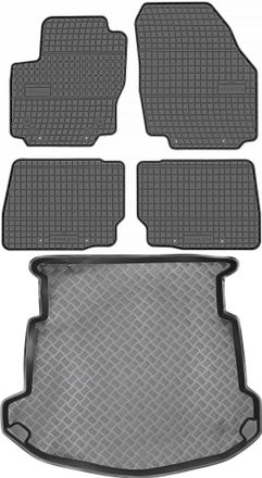 OEM Juego De Alfombrillas De Goma Para Coche Y Maletero Para Ford Mondeo Mk4 Hatchback (2011-2014)