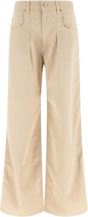 Isabel Marant Broeken, Dames, Beige, XS, Katoen, Rodayna Broek
