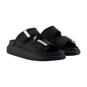 Alexander McQueen Buckle-Strap Hybrid Sandals - Black