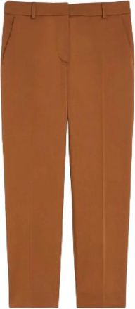 Max Mara Lince Tailored High-Waist Broeken - Dames - Vrijetijds broeken - Bruin - XS - Katoen - Broeken