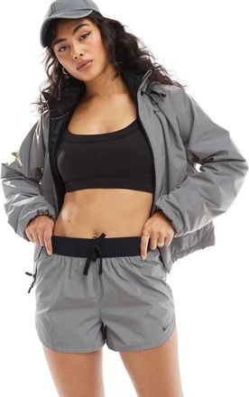 Nike Running Division Shorts Womens Silver Drawstring Waist DSGL1055