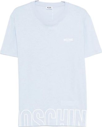 Moschino T-shirt met ronde hals - Heren - Tops - Blauw - Maat: XS Katoen