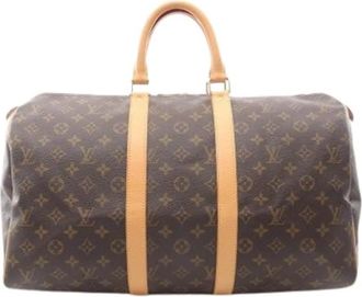 Louis Vuitton Pre-owned Boston Bag - unisex - Vintage Weekendtas - Bruin - ONE Size - Leer - Vintage