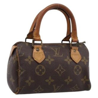 Louis Vuitton Pre-owned Mini Hand Bag - Dames - Pre-owned - Bruin - Maat: ONE Size Leer