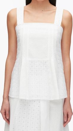 3.1 Phillip Lim Broderie Anglaise Patchwork Camisole Top In White