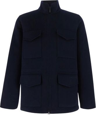 Aspesi Wollen jas - Dames - Jassen - Blauw - Maat: 2XL Wol