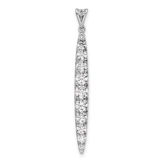 Diamond2Deal 14K White Gold Lab Grown Diamond Pendant (1ct, VS, G-H)