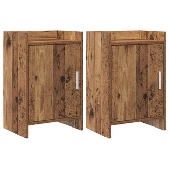 vidaXL Mesas De Noche 2 Uds. Madera Envejecida 40 X 30 X 60 Cm Vidaxl