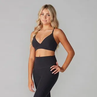 Tavi Adjustable Studio Bra in Midnight Melange at Nordstrom, Size X-Small