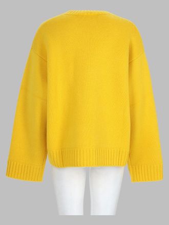 Ganni Oversized Wool Sweater - Yellow