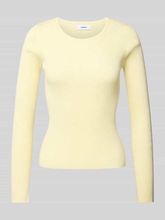 Moves Longsleeve in Ripp-Optik mit Rundhalsausschnitt Modell Twisti in Hellgelb, Gr&ouml;&szlig;e XL