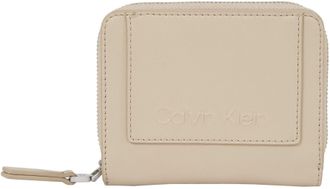Calvin Klein Women Wallet Zip Around Small, Off-White (Doeskin), One Size