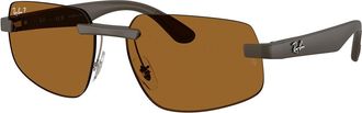 Ray-Ban RB4475CH Polarized 6124BB Mens Sunglasses Brown Size 60