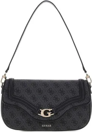 Guess Womens Shoulder Bag Coal Logo Polyurethane - Shoulder-Bags