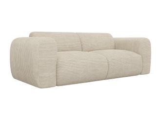 Vente-Unique Sof&aacute; de 3 plazas de pana beige POGNI de Maison C&eacute;phy