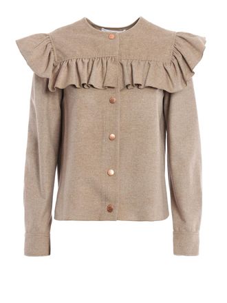 See By Chloé Ruched wool cloth jacket
