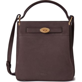 Mulberry Islington Nubuck Leather Bucket Bag in Ebony at Nordstrom